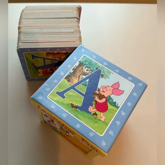 Vintage 2001 Winnie the Pooh Alphabet Learning Cards - Picture 5 of 16